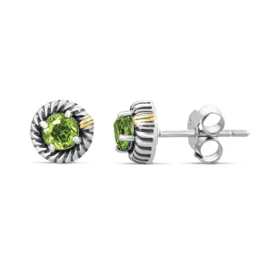 0.40ct Peridot Earrings In 14K gold And 925 Sterling Silver (145NER5637TPD)