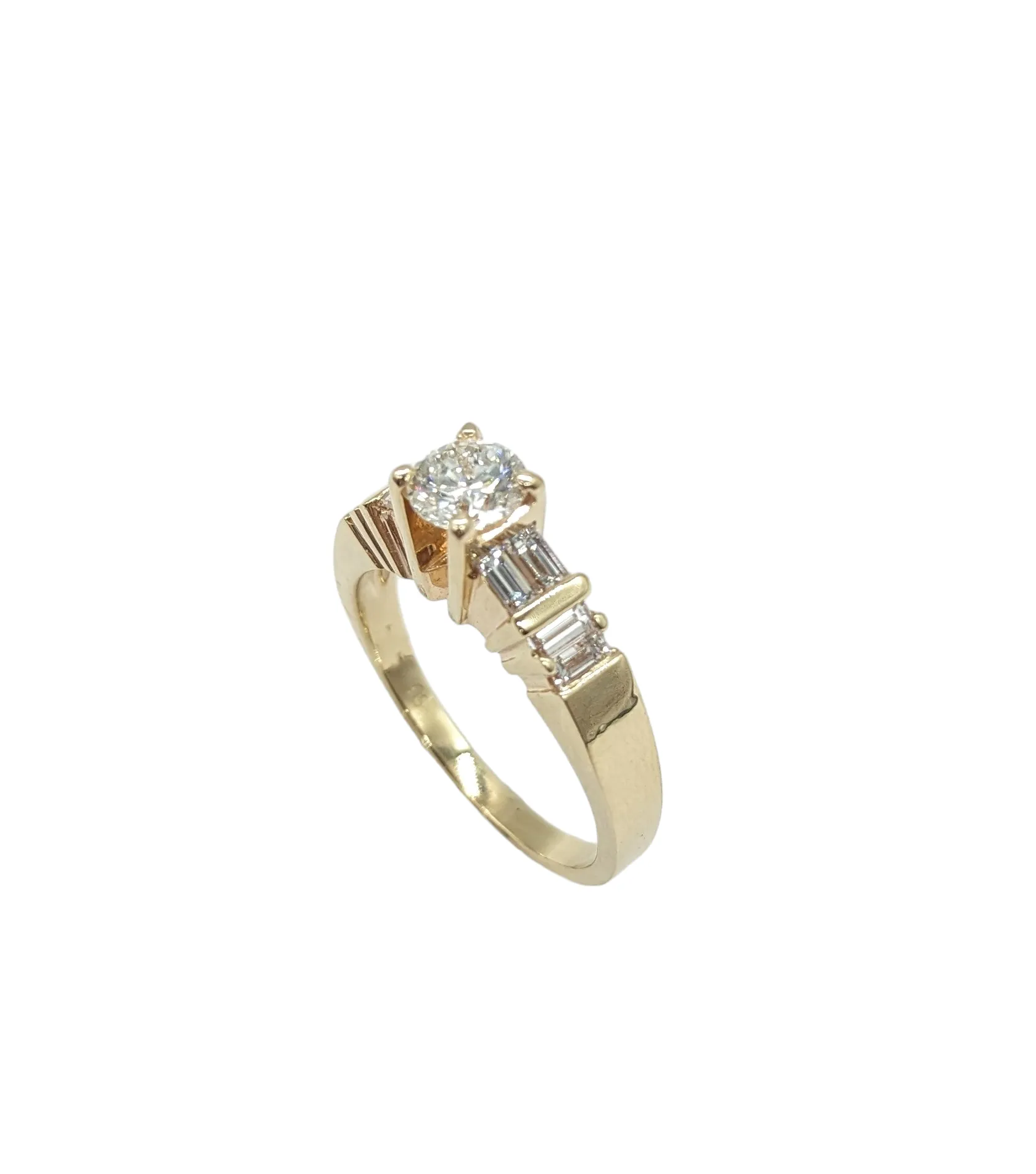 1 Carat Total Weight Diamond Engagement Ring