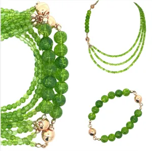 10 Way Necklace - Cracked Peridot