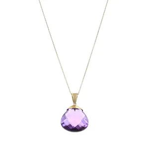 11.00-Carat Checkered Amethyst Pendant Necklace