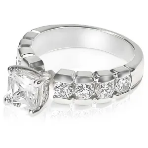 1.40-2.55 CT Round & Princess Cut Diamonds - Engagement Ring