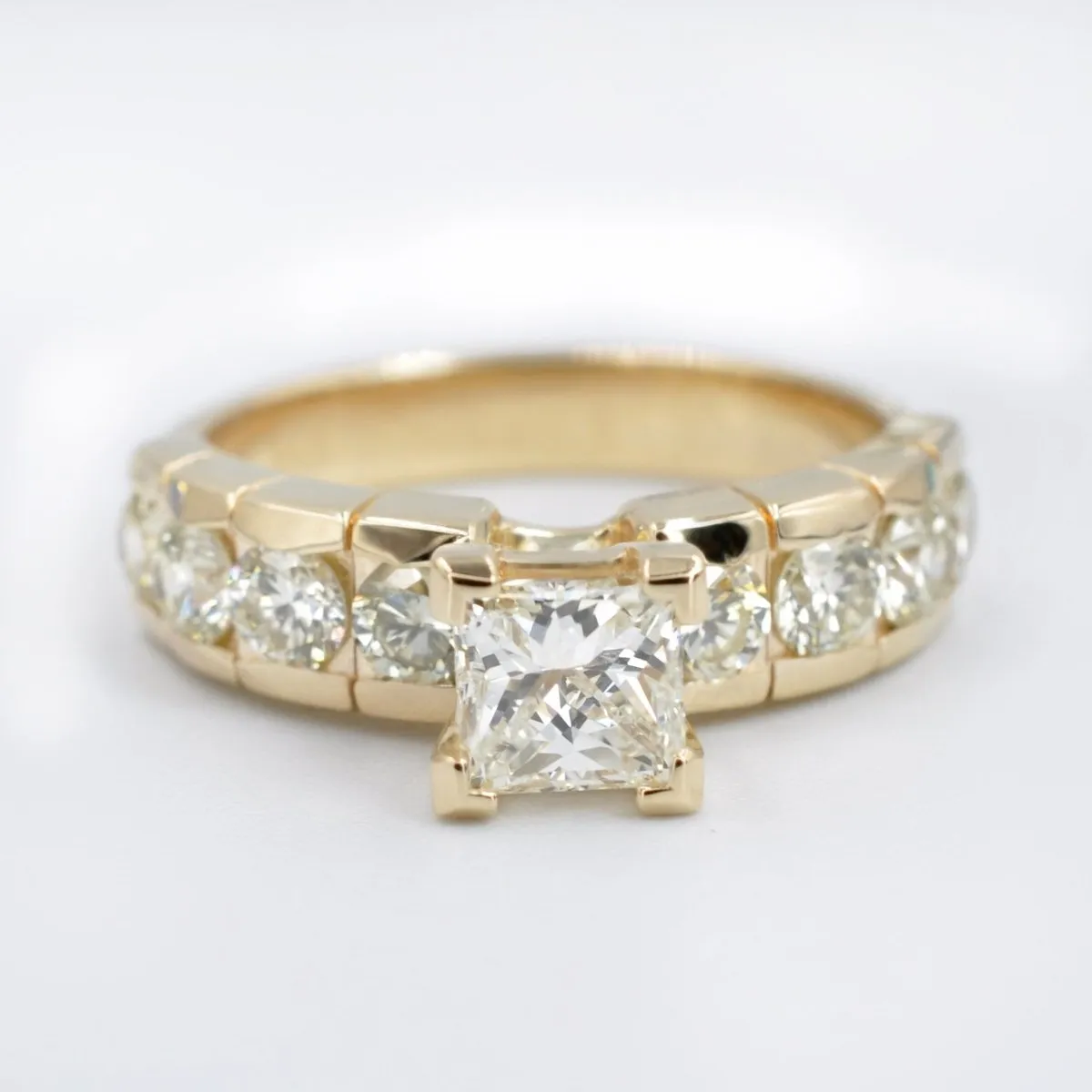 1.40-2.55 CT Round & Princess Cut Diamonds - Engagement Ring