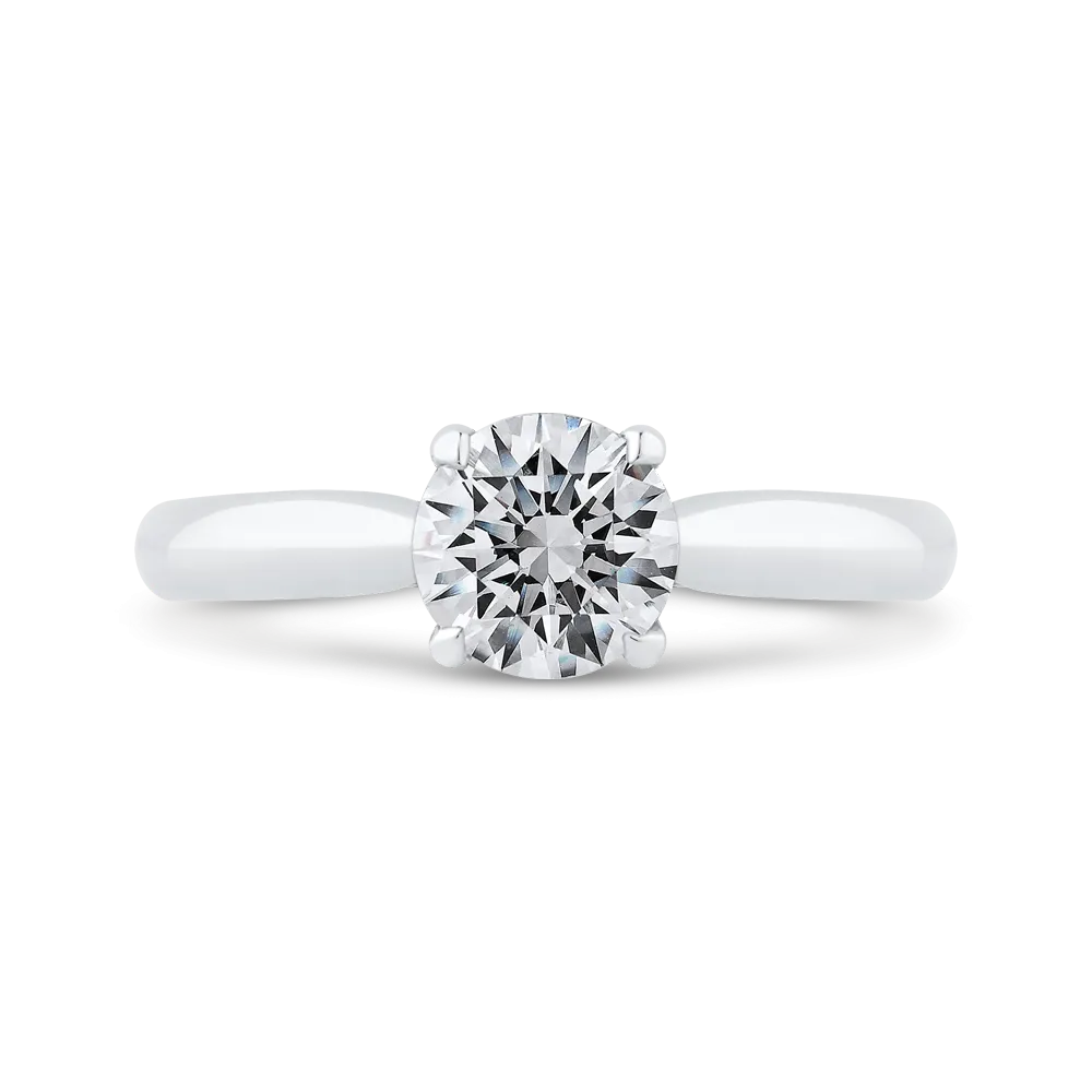 14K White Gold Diamond Engagement Ring (Semi-Mount)