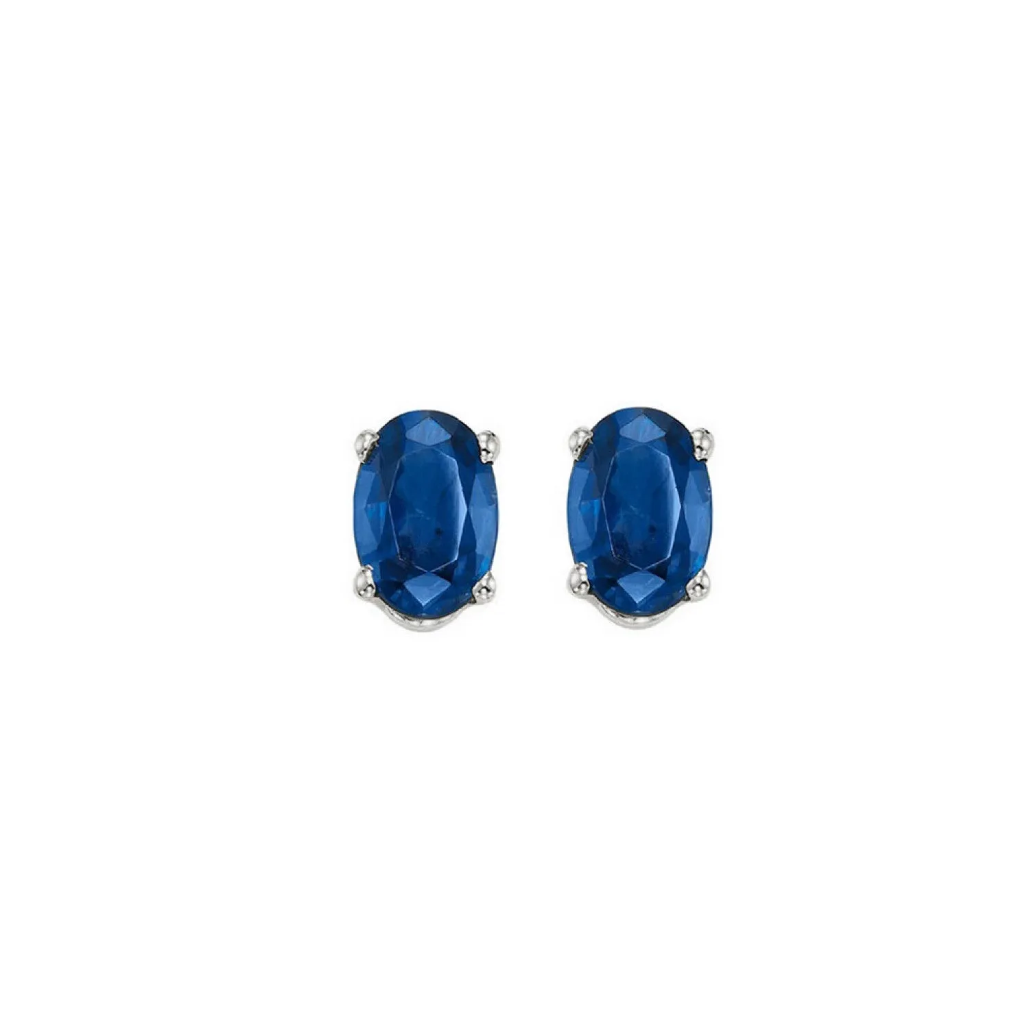 14KT White gold 7/8 Gemstone Stud Earrings