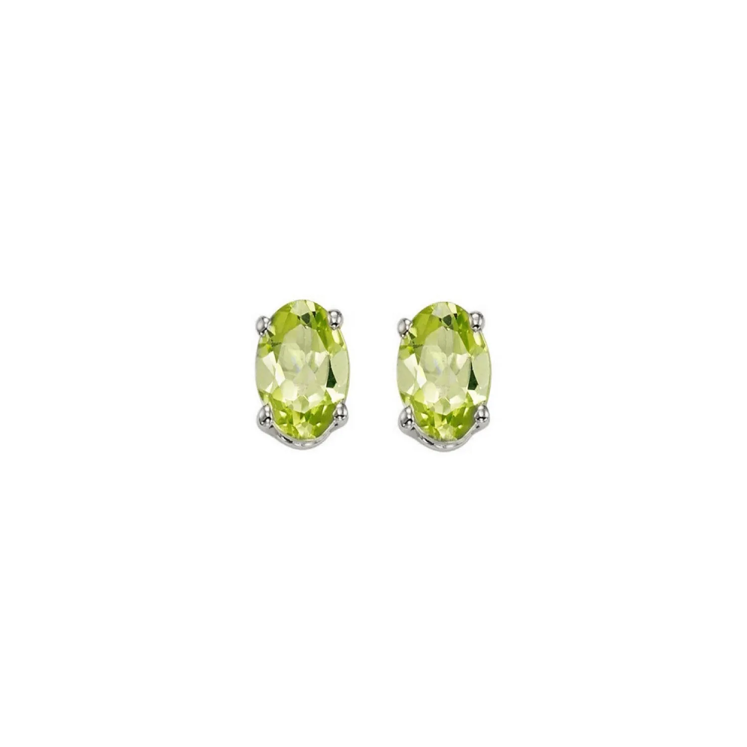 14KT White gold 7/8 Gemstone Stud Earrings