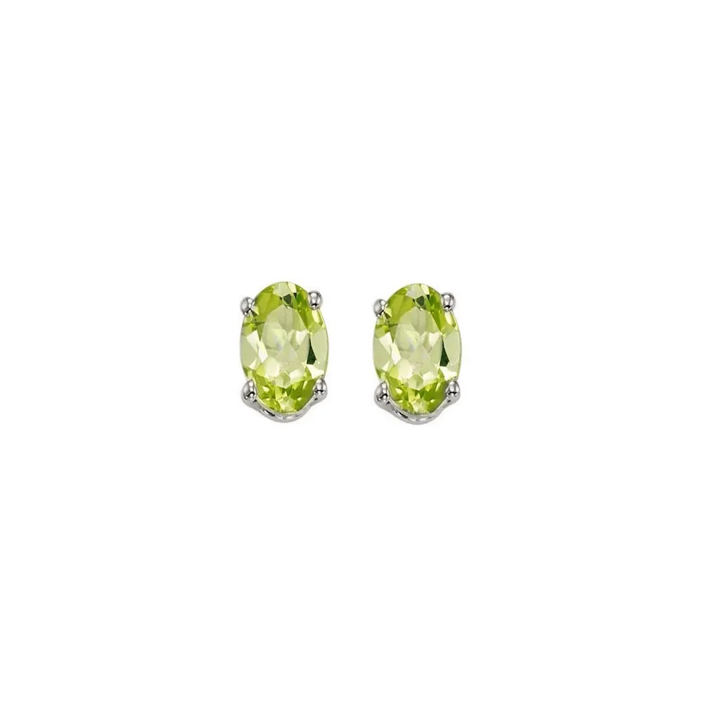 14Kt White Gold Peridot 3/4Ctw Earring