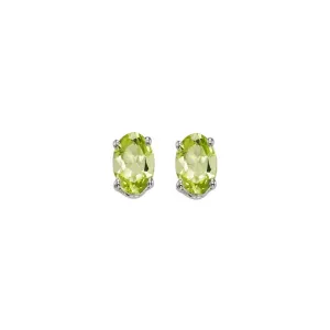 14Kt White Gold Peridot 3/4Ctw Earring