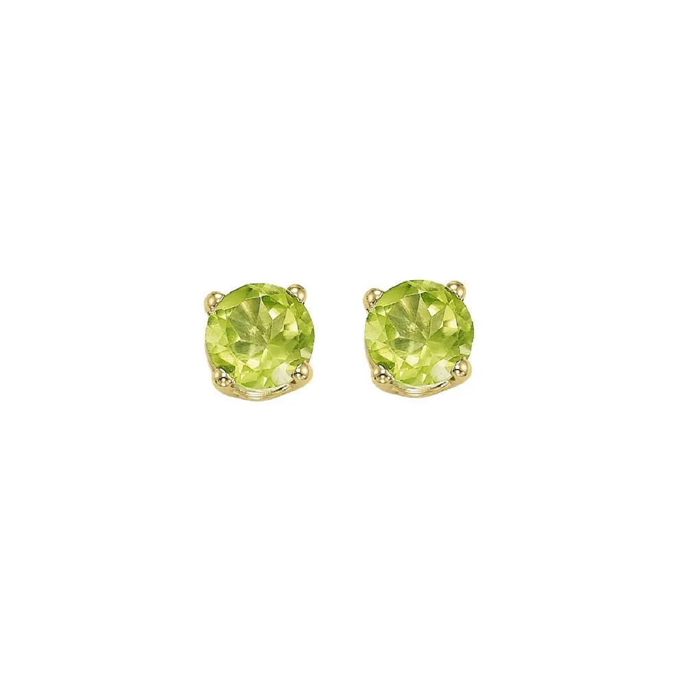 14Kt Yellow Gold Peridot 1Ctw Earring