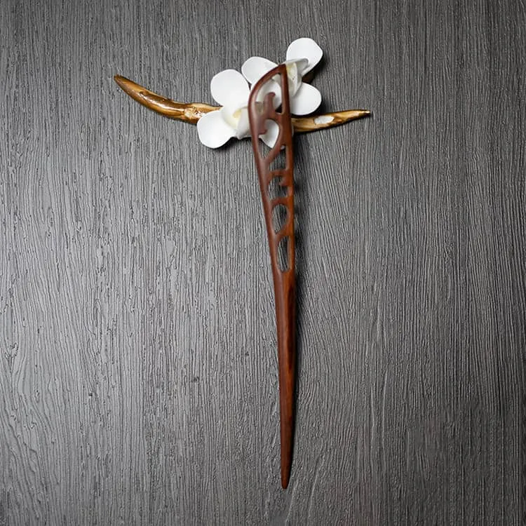 18cm Sandalwood Chinese Hairpin Zan (Shape 23)