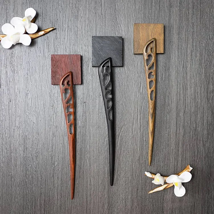 18cm Sandalwood Chinese Hairpin Zan (Shape 23)