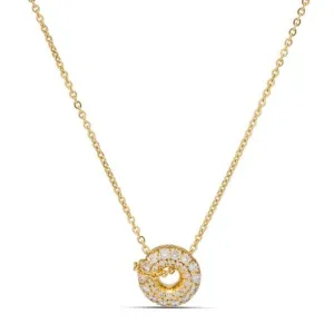 18k Yellow Gold Diamonds Accented Necklace