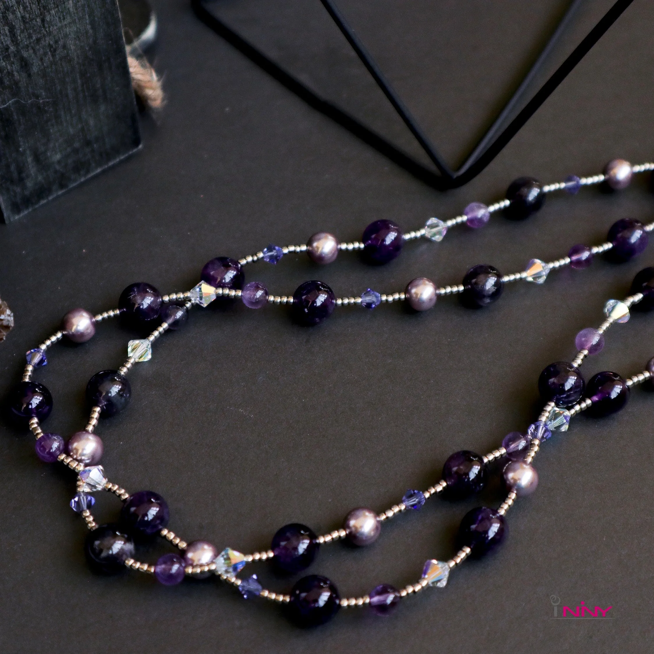 2-Line Necklace Amethyst