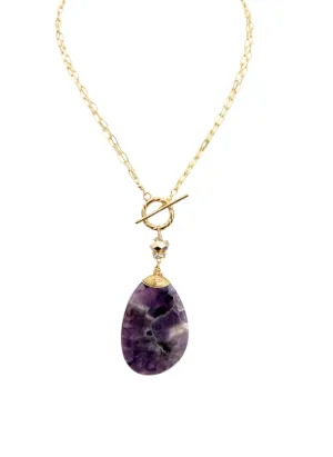 2 Way Amethyst Gold Necklace