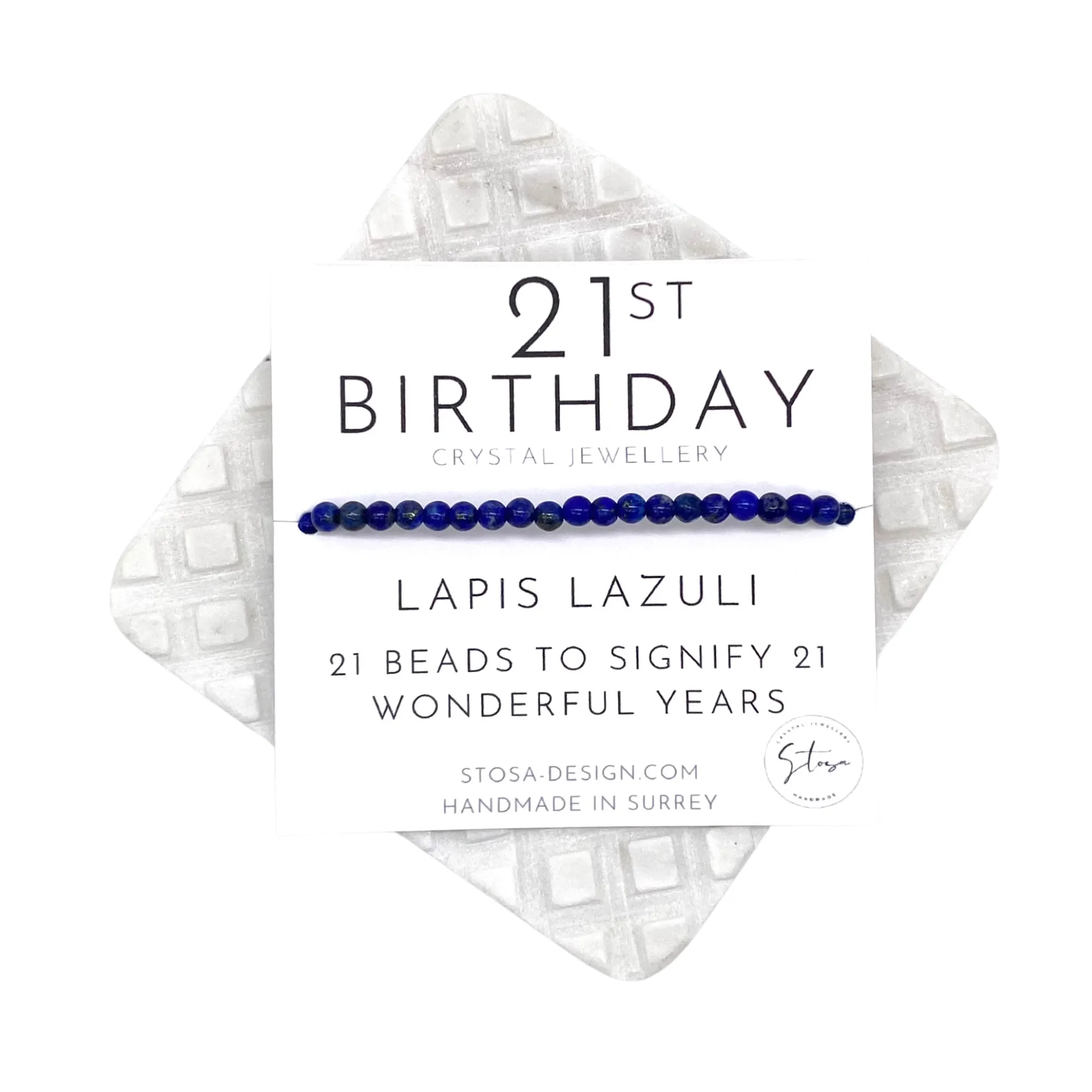 21st Birthday Bracelet - with Natural Crystals and a Paper Clip Chain