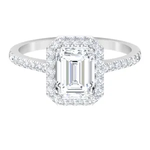 2.75 CT Octagon Cut Moissanite Solitaire Engagement Ring