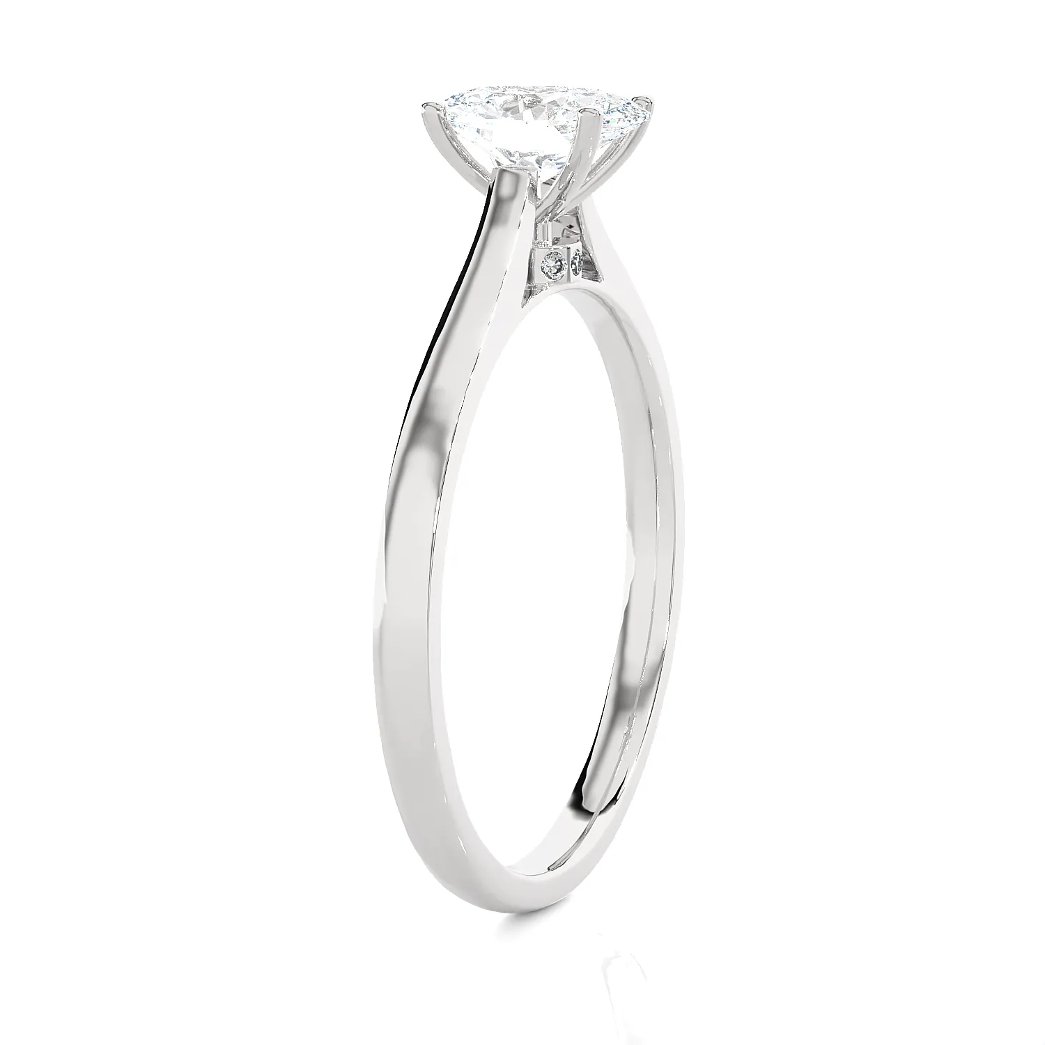 3/4 ctw Oval Lab Grown Diamond Solitaire Engagement Ring