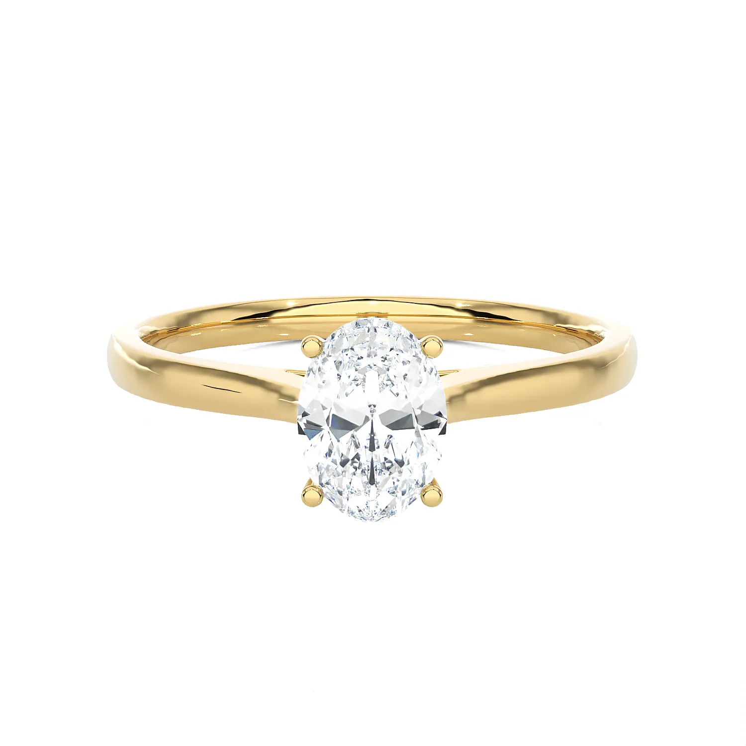 3/4 ctw Oval Lab Grown Diamond Solitaire Engagement Ring