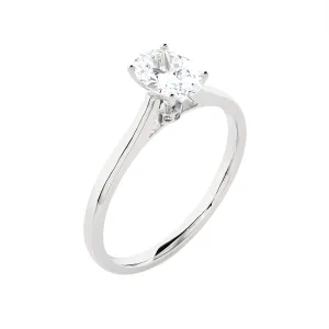 3/4 ctw Oval Lab Grown Diamond Solitaire Engagement Ring