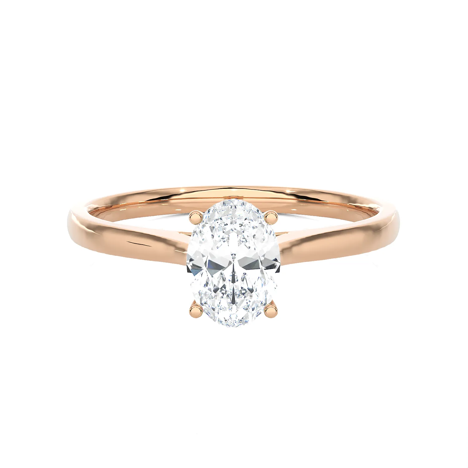 3/4 ctw Oval Lab Grown Diamond Solitaire Engagement Ring