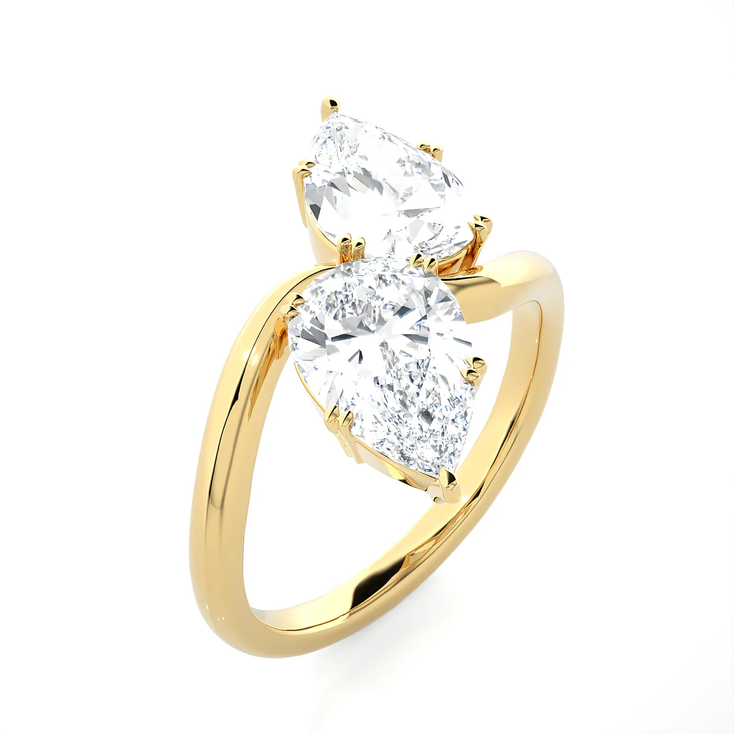 4 1/2 ctw Pear-Shaped Lab Grown Diamond Ring