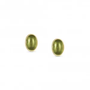 750 Gold Oval Stones Peridot Earrings 027840/016