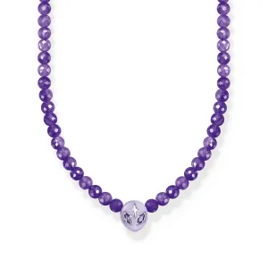 Alien Necklace with imitation amethyst beads