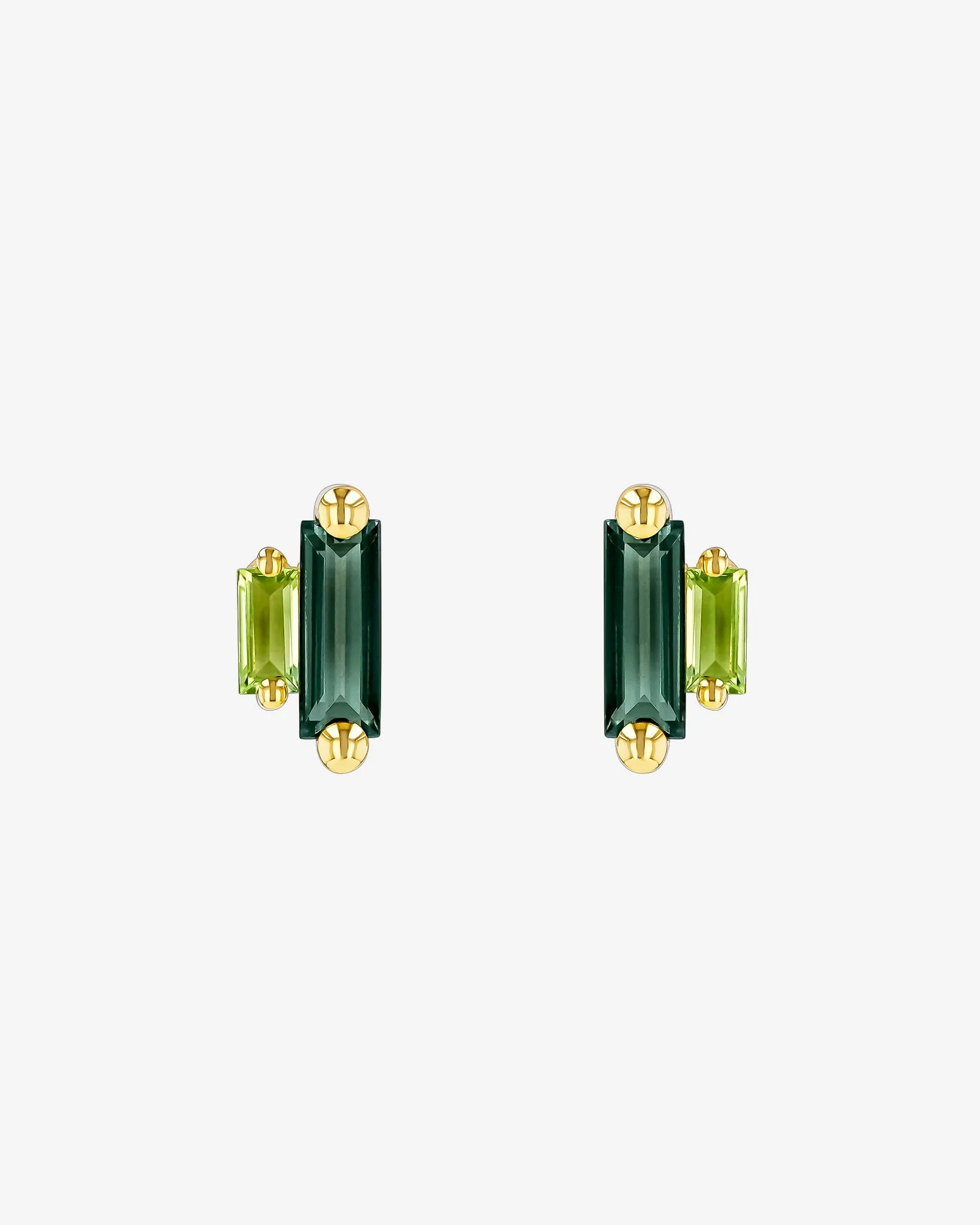 Amalfi Double Stack Green Mix Studs