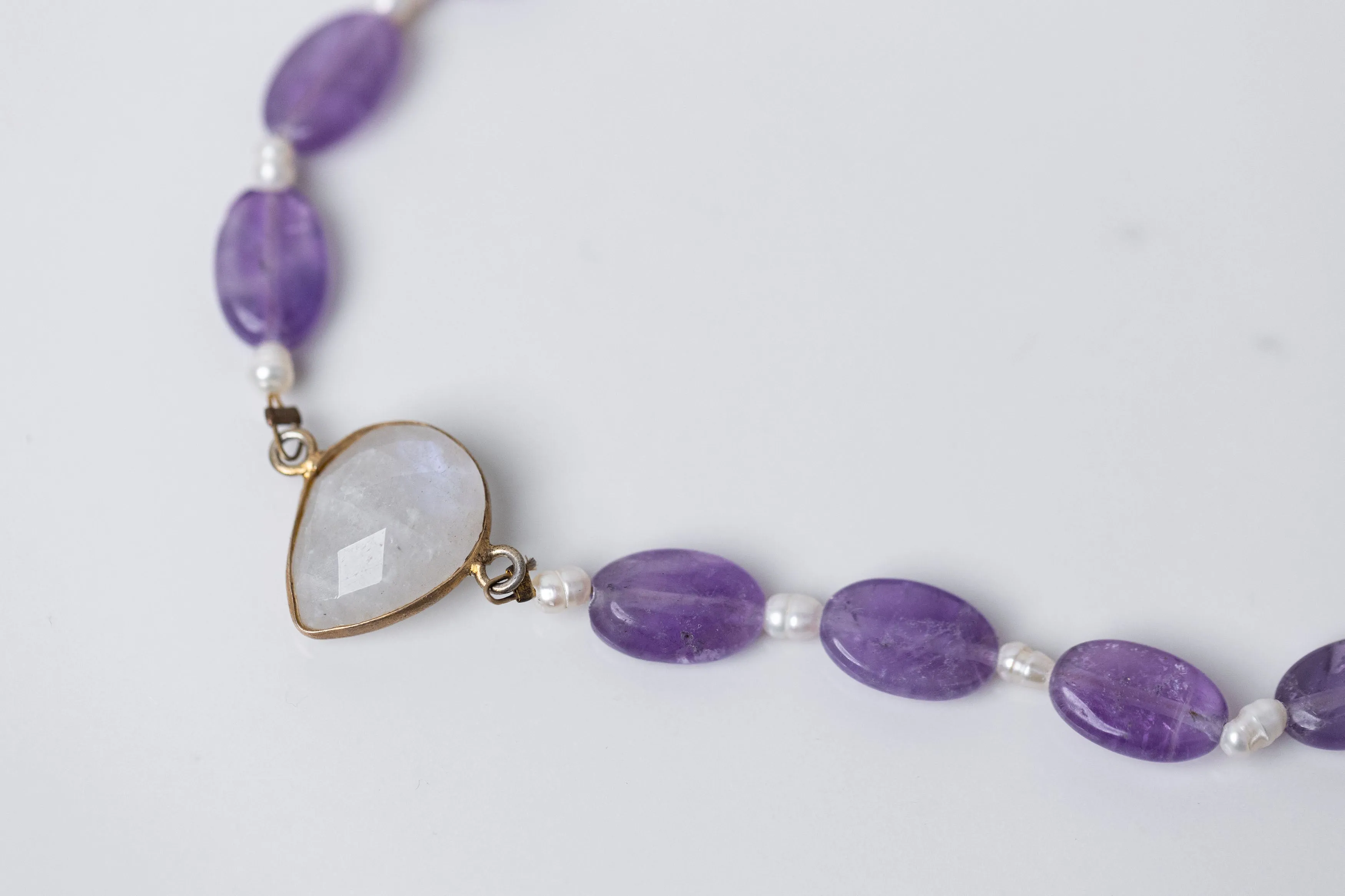 Amethyst & moonstone necklace