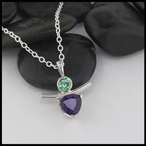 Amethyst and Tsavorite Pendant