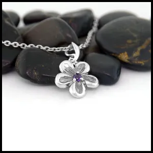 Amethyst Pansy Pendant