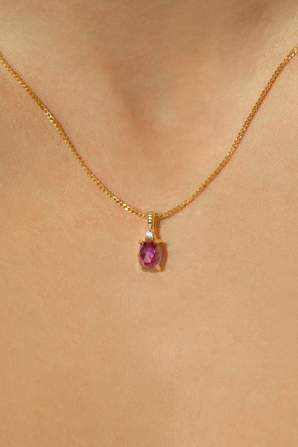 Amethyst Protection Necklace 14K Gold Plated