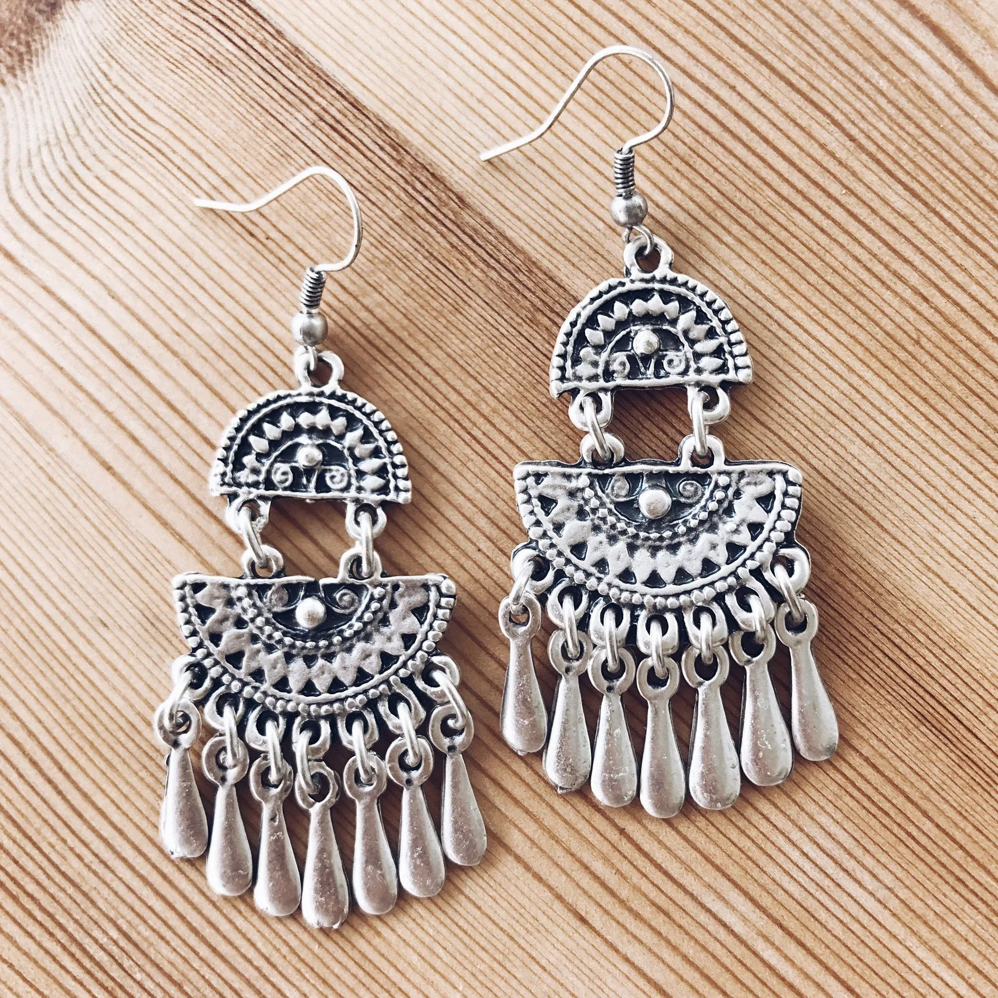 Anatolian Boho Earrings - "Wild Droplet"