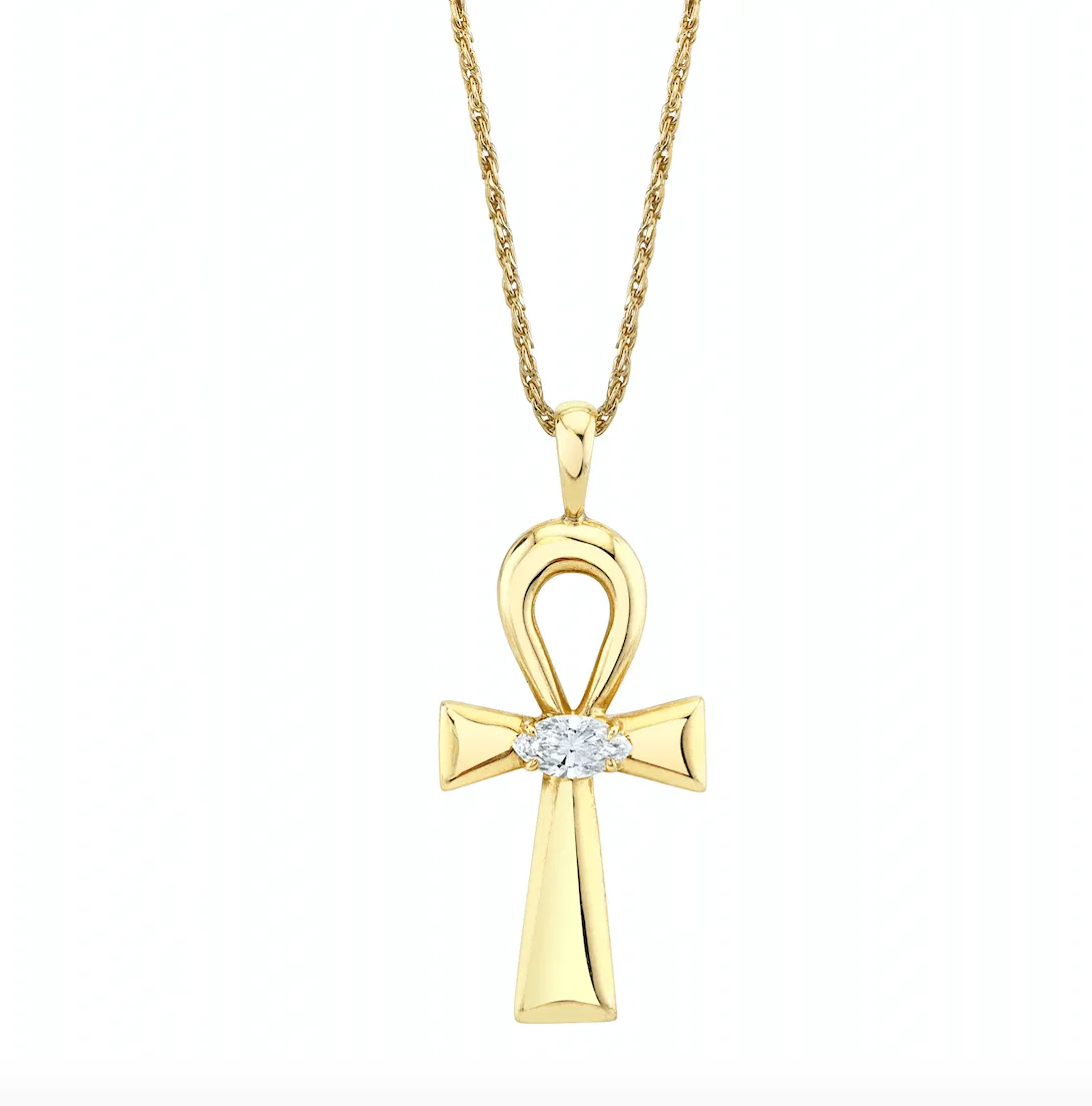 Angel Eye Ankh Necklace | Ready to Ship