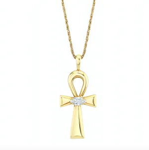 Angel Eye Ankh Necklace | Ready to Ship