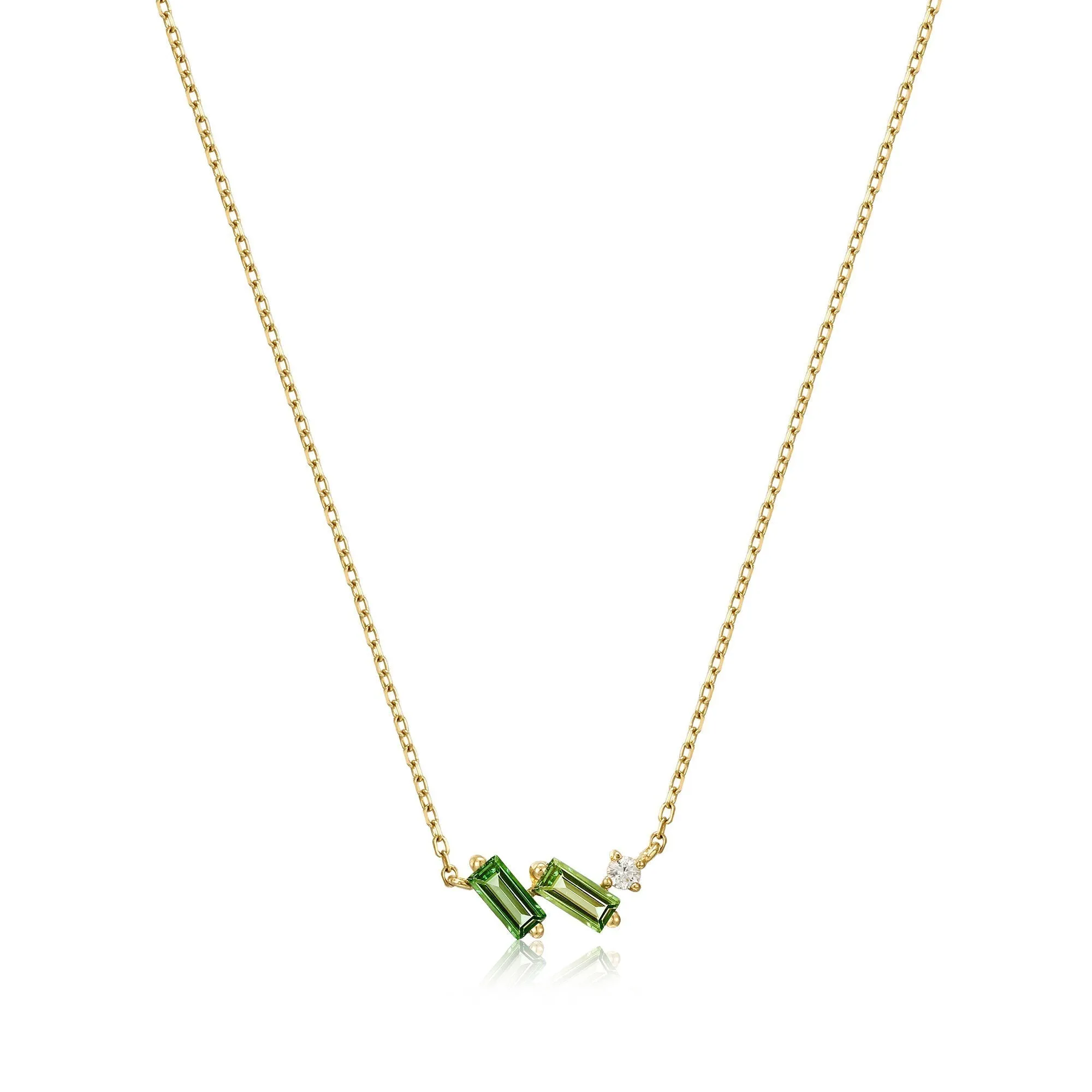 Ania Haie Modern Elegance Necklace in 14kt Gold with Tourmaline & White Sapphires