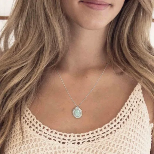 Aquamarine Crystal Necklace