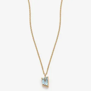 Aquamarine Geometric Pendant