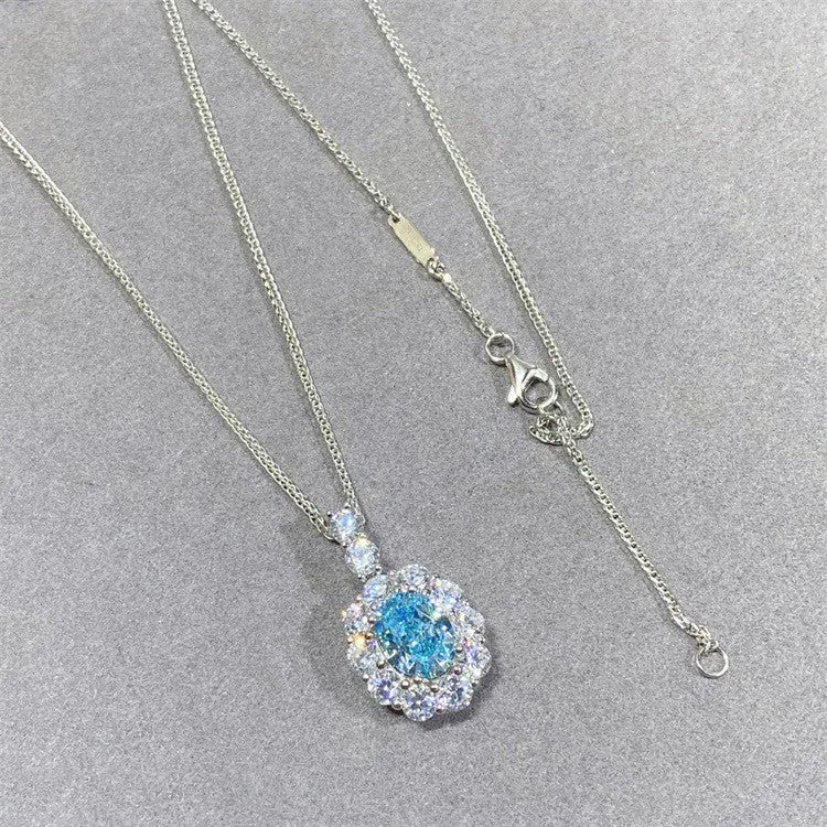 Aquamarine Set Necklace Earrings Ring