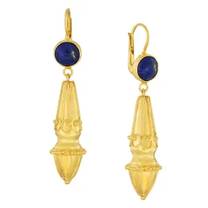 Augustan Lapis Victorian Earrings