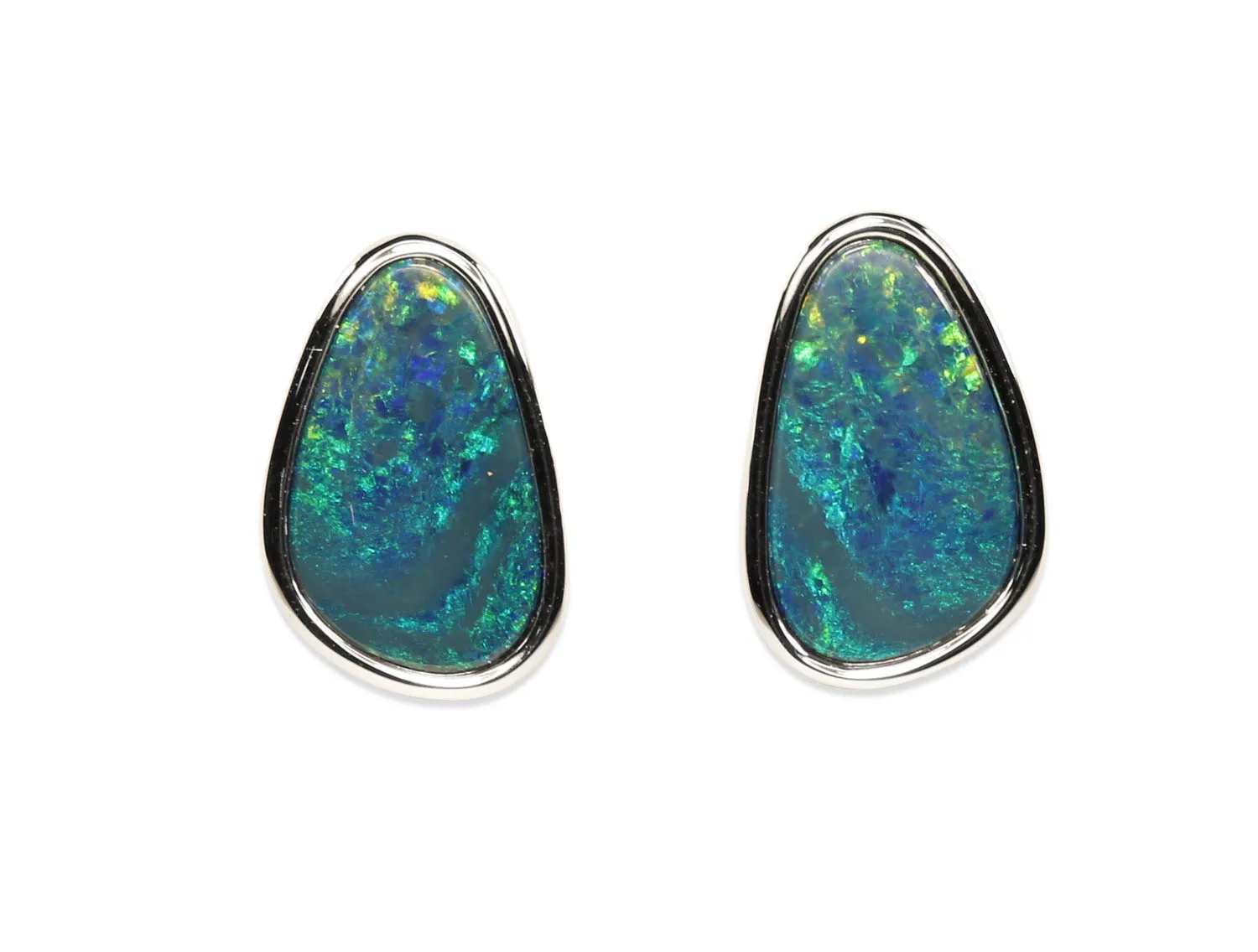 Australian Opal Doublet Stud Earrings