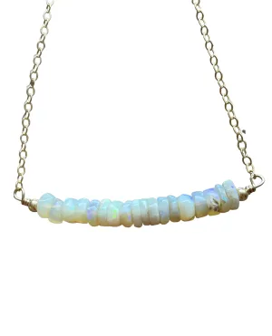 Australian Opal Necklace on Sterling Silver or 14k Gold Filled