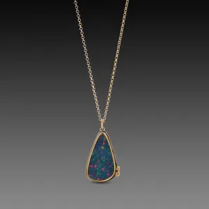 Australian Opal Teardrop Necklace