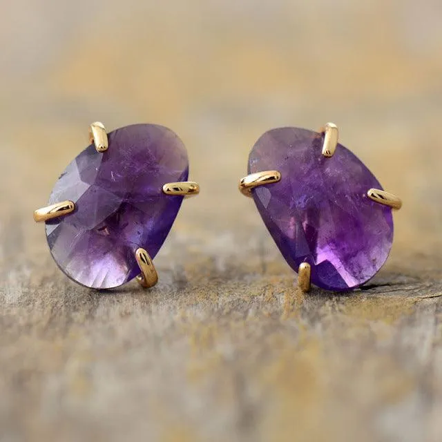 Balanda Amethyst Stud Earrings