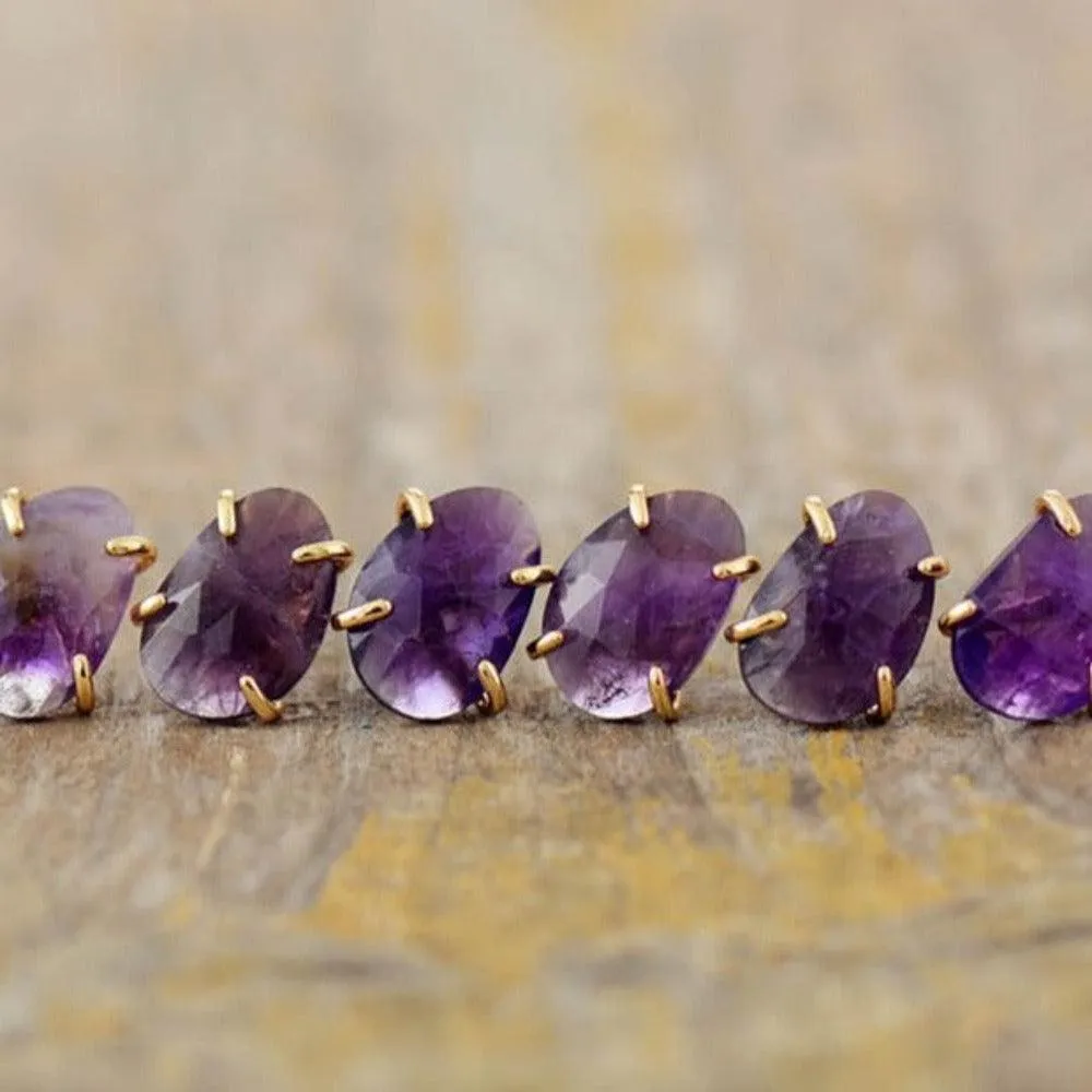 Balanda Amethyst Stud Earrings