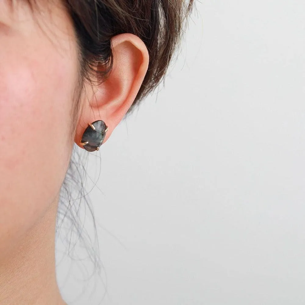 'Balanda' Black Onyx Stud Earrings