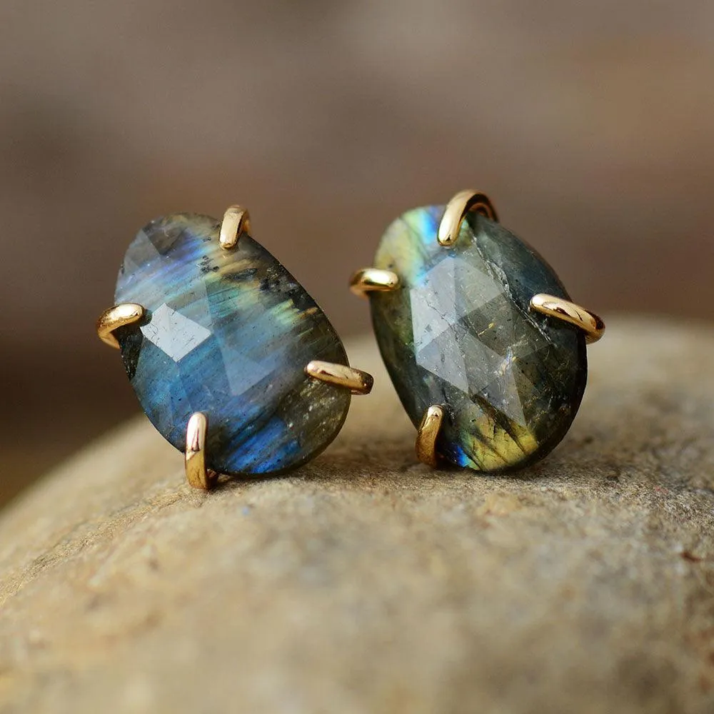 'Balanda' Labradorite Stud Earrings