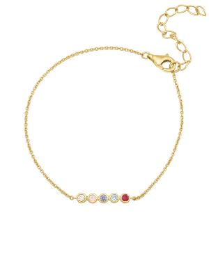 Bauble Birthstone Bracelet - 18K Gold Vermeil