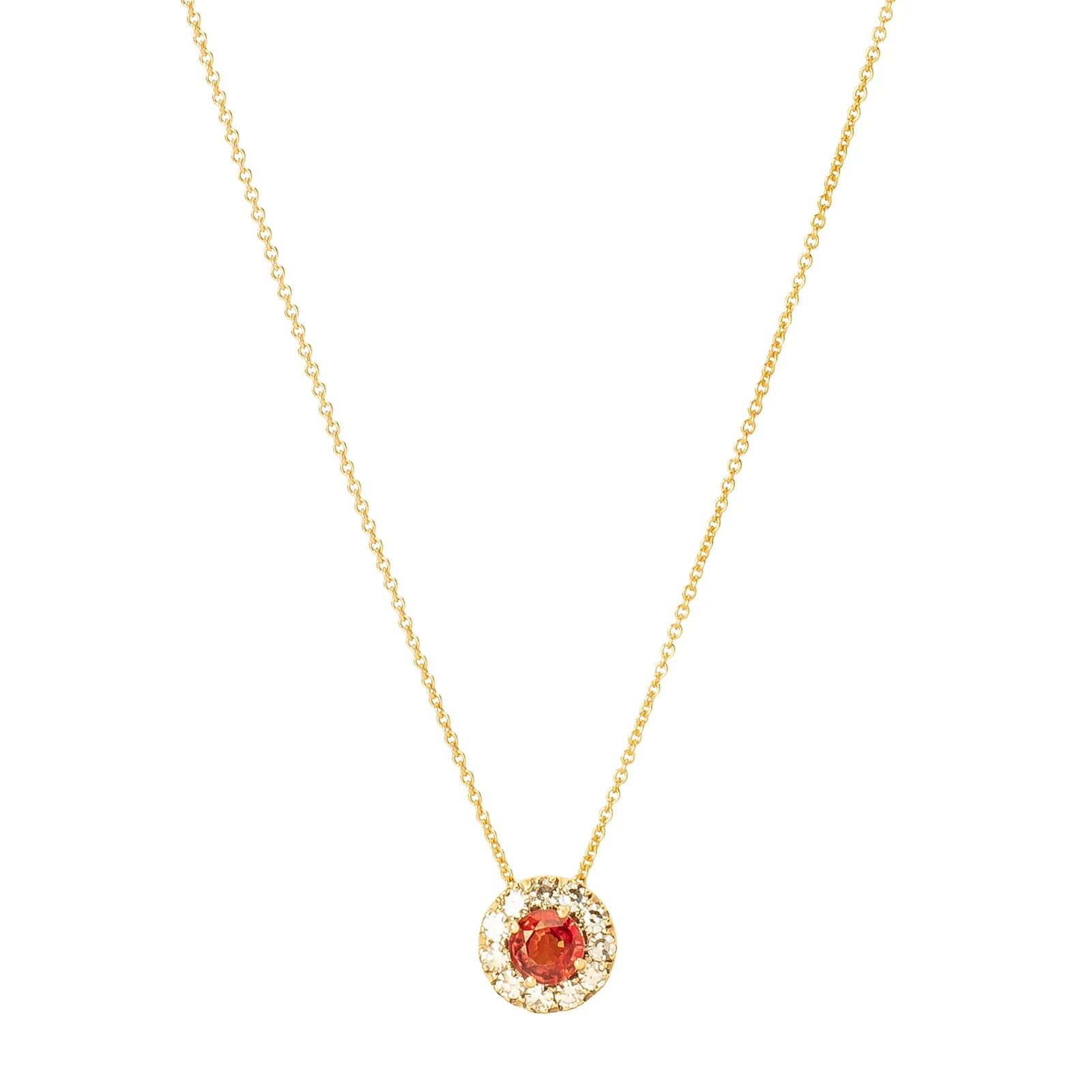 Beirut Necklace - Orange Sapphire