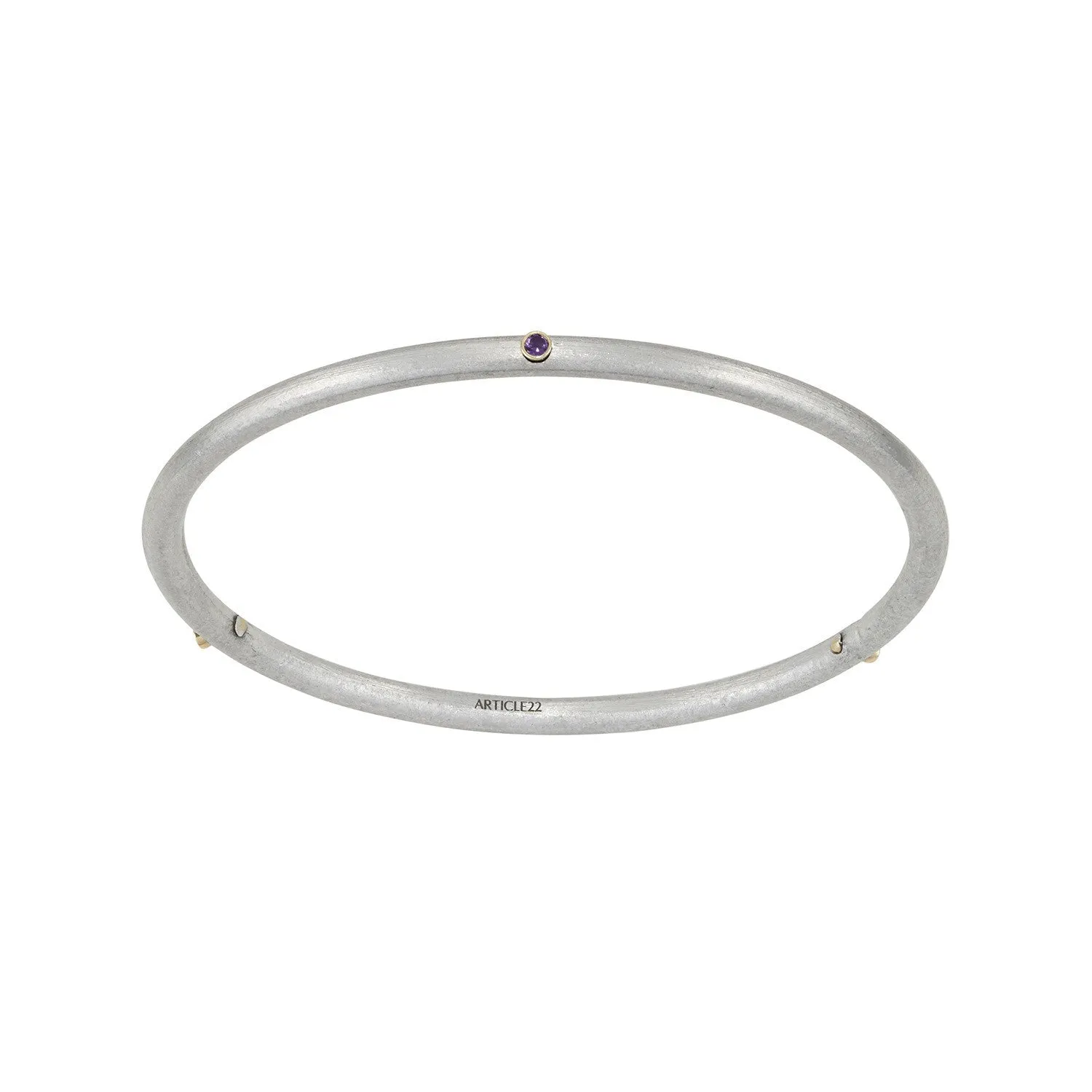 BIRTHSTONE 14K GOLD BANGLE - CUSTOM