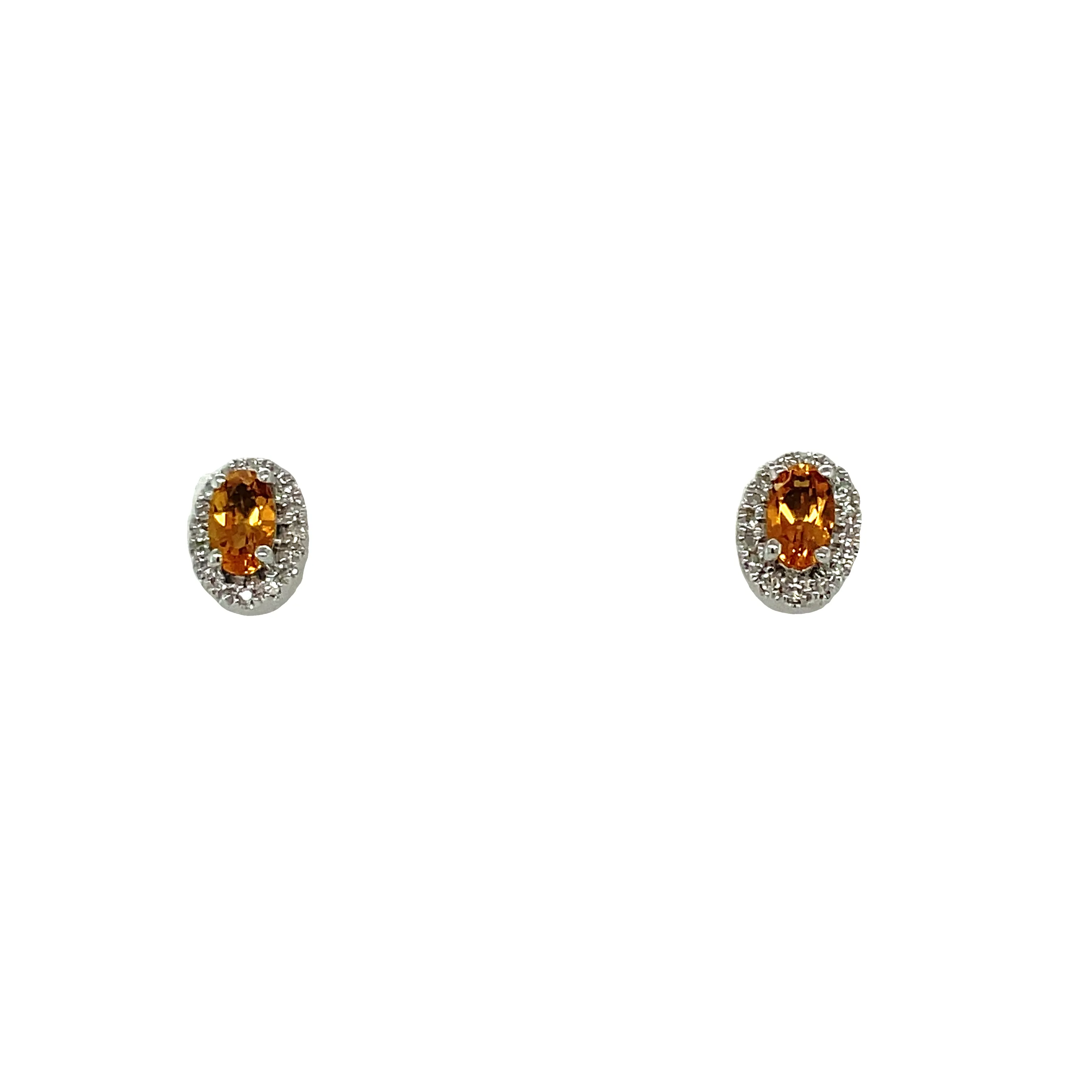 Birthstone and Diamond Earrings